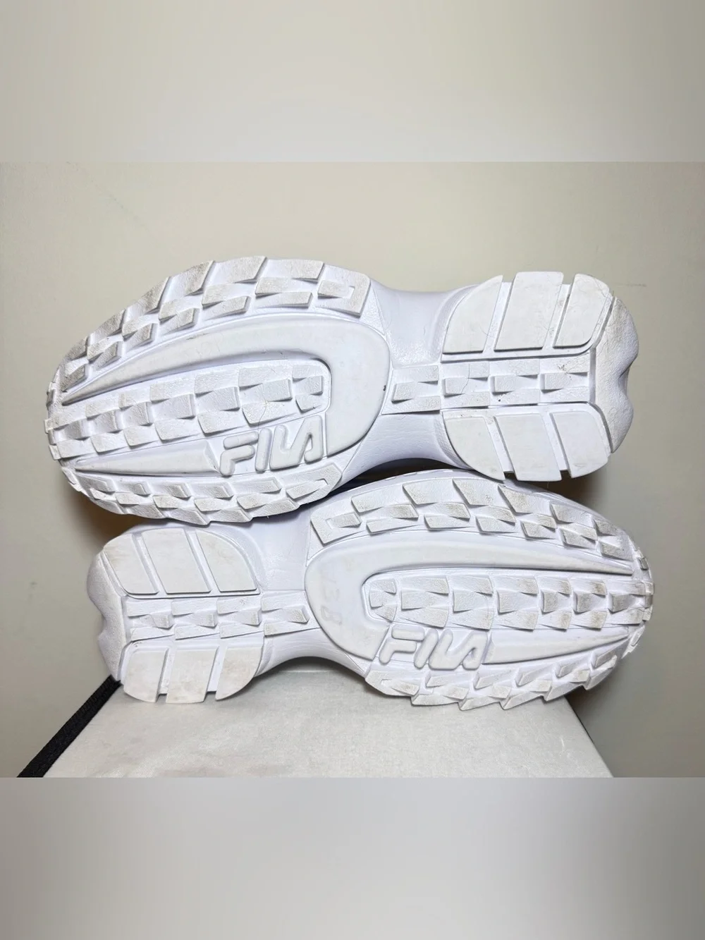FILA White Platform Disruptor II Wedge Women’s Sneakers